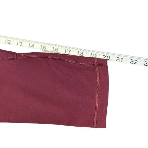 Lululemon Womens Size 6 Crop Capri Maroon Leggings Activewear - Picture 3 of 5
